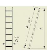 Scara din aluminiu cu 9 trepte