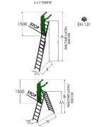 Scara de aluminiu dubla 2 x7 trepte