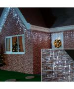 Instalatie luminoasa de Craciun, tip franjuri / turturi, 20 metri, 400 LED-uri, ALB RECE Instalatie luminoasa de Craciun, tip franjuri / turturi, 20 metri, 400 LED-uri, ALB RECE