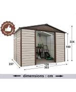 TS108 Magazie de gradina metalica TS108, 303x237