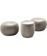 Set 2 scaune rotunde BEJ + masa BEJ