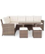 Coltar 5 piese MORENO  maro/crem