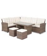 Coltar 5 piese MORENO  maro/crem