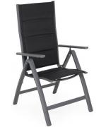 Set 2 scaune cu spatar reglabil EASY negru