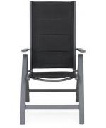 Set 2 scaune cu spatar reglabil EASY negru