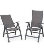 Set 2 scaune spatar reglabil EASY gri
