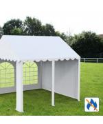 CORT EVENIMENTE PROFESSIONAL 3 X 3M, PVC ALB IGNIFUG