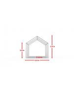 CORT EVENIMENTE ECONOMY 3 x 6 M,PVC ALB