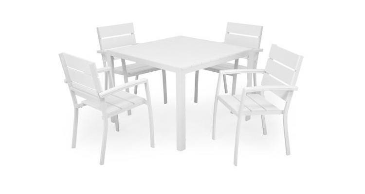 Set ESCALE cu 4 scaune, masa patrata imagine 2021 kivi.ro
