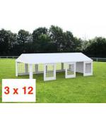 CORT 3 X 12 m EVENIMENTE ECONOMY, PVC ALB