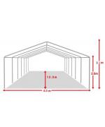 Cort evenimente Economy  4 x 12m, PVC alb