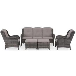 Set BELHAM cu canapea, 2 fotolii si 2 tabureti