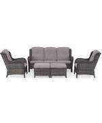 Set BELHAM cu canapea, 2 fotolii si 2 tabureti