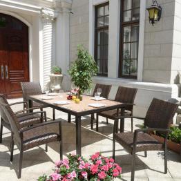 Set DARLEE cu 6 scaune, masa dreptunghiulara