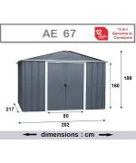 Magazie metalica de gradina Yardmaster, 202 x 217 x 189cm, Antracit