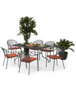 CHAYNE Set masa dreptunghiulara si 6 scaune