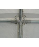 3X9 M Cort evenimente ECONOMY, PVC alb