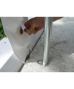 3X9 M Cort evenimente ECONOMY, PVC alb