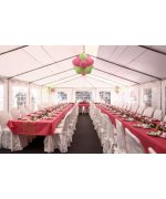 5x14 M Cort evenimente economy,PVC alb