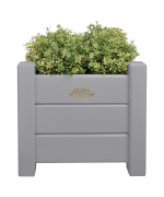 Set doua jardiniere patrate din lemn Acaya grey