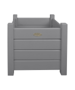 Set doua jardiniere patrate din lemn Acaya grey