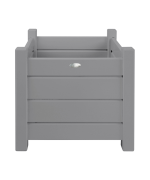 Set doua jardiniere patrate din lemn Acaya grey