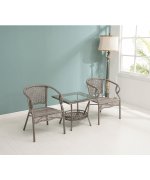 Set de rattan de gradina TODOR, maro/gri