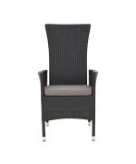 Scaun cu spatar rabatabil ENCORE 59x62x111 negru/gri