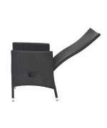 Scaun cu spatar rabatabil ENCORE 59x62x111 negru/gri