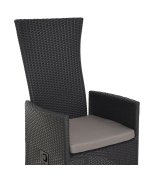 Scaun cu spatar rabatabil ENCORE 59x62x111 negru/gri