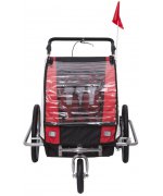 Remorca HOMCOM de bicicleta,rosu