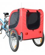 Remorca de bicicleta PAWHUT pentru transportat animale,rosie