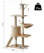 Ansamblu de joaca PAWHUT pentru pisici,cu casuta