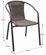 Scaun stivuibil DOREN,maro