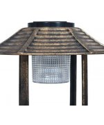 Baie pentru pasari decorativa, cu LED alimentat solar, plastic