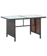 Set mobilier de gradina cu perne, maro, poliratan