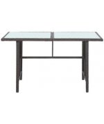 Set mobilier de gradina cu perne, maro, poliratan