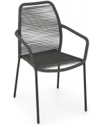 Set Masa dreptunghiulara mica si 6 scaune ENCORE  negru/gri