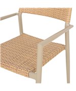 Scaun gradina superpozabil Soria 59.5x55x85.5cm sampanie-natur