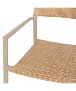 Scaun gradina superpozabil Soria 59.5x55x85.5cm sampanie-natur