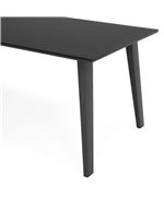 Masa din aluminiu pentru terasa ALBACETE L.152 l.90 H.75 negru