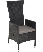 ENCORE Set mobilier terasa gradina, masa si 4 scaune cu spatar reglabil