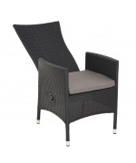 ENCORE Set mobilier terasa gradina, masa si 4 scaune cu spatar reglabil