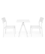 Set 2 scaune si masa exterior CORDOBA SORIA L.60 l.60 H.73 alb
