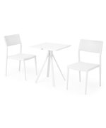 Set 2 scaune si masa exterior CORDOBA SORIA L.60 l.60 H.73 alb