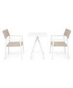 Set 2 scaune si masa exterior CORDOBA SORIA L.60 l.60 H.73 alb kaki