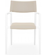 Set 8 scaune si masa exterior ALBACETE SORIA L.240 l.100 H.75 alb kaki