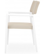 Set 8 scaune si masa exterior ALBACETE SORIA L.240 l.100 H.75 alb kaki