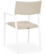 Set 8 scaune si masa exterior ALBACETE SORIA L.240 l.100 H.75 alb kaki