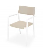 Set 2 scaune si masa exterior ELVAS SORIA H.74 D.60 alb kaki